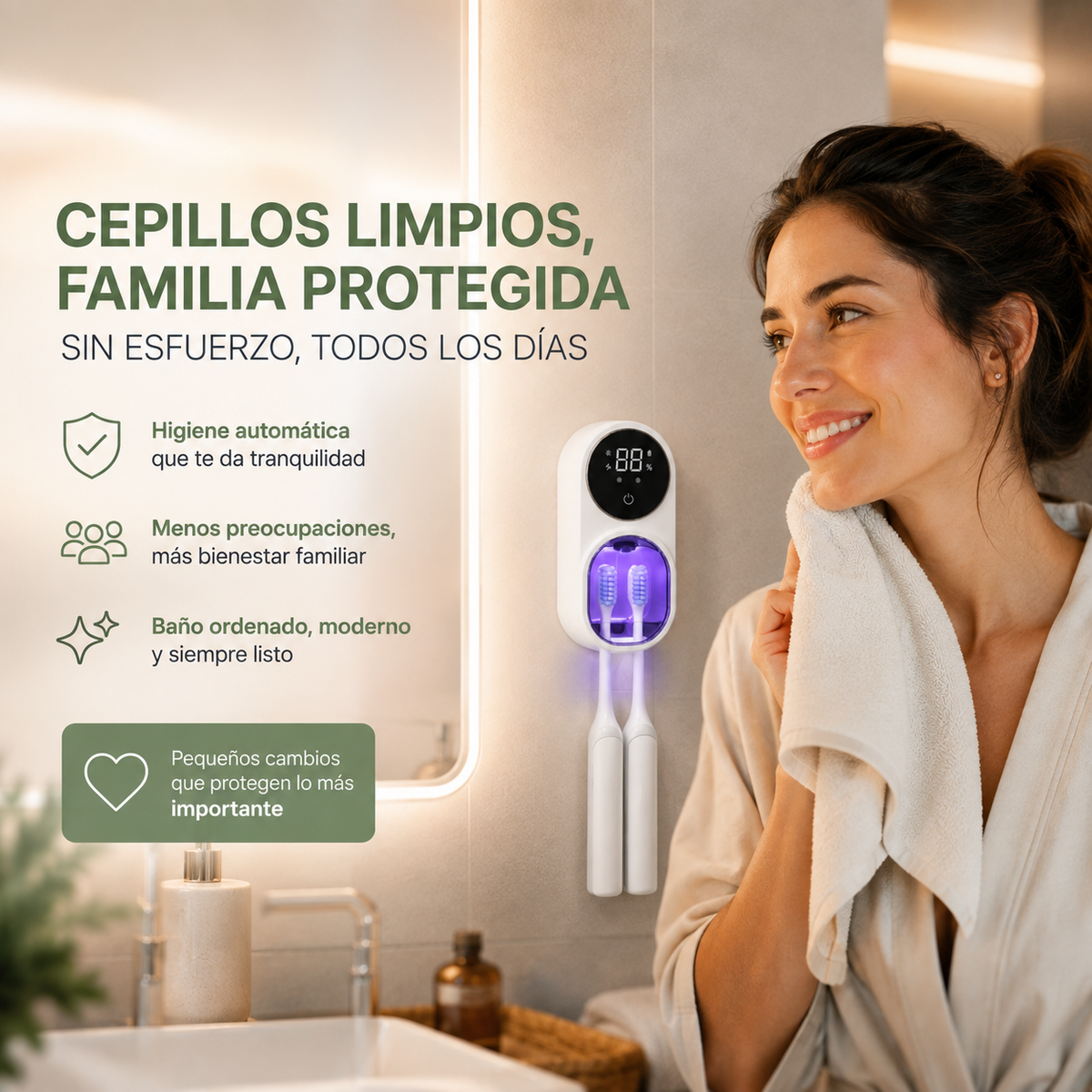 CleanBrush™ | Esterilizador inteligente