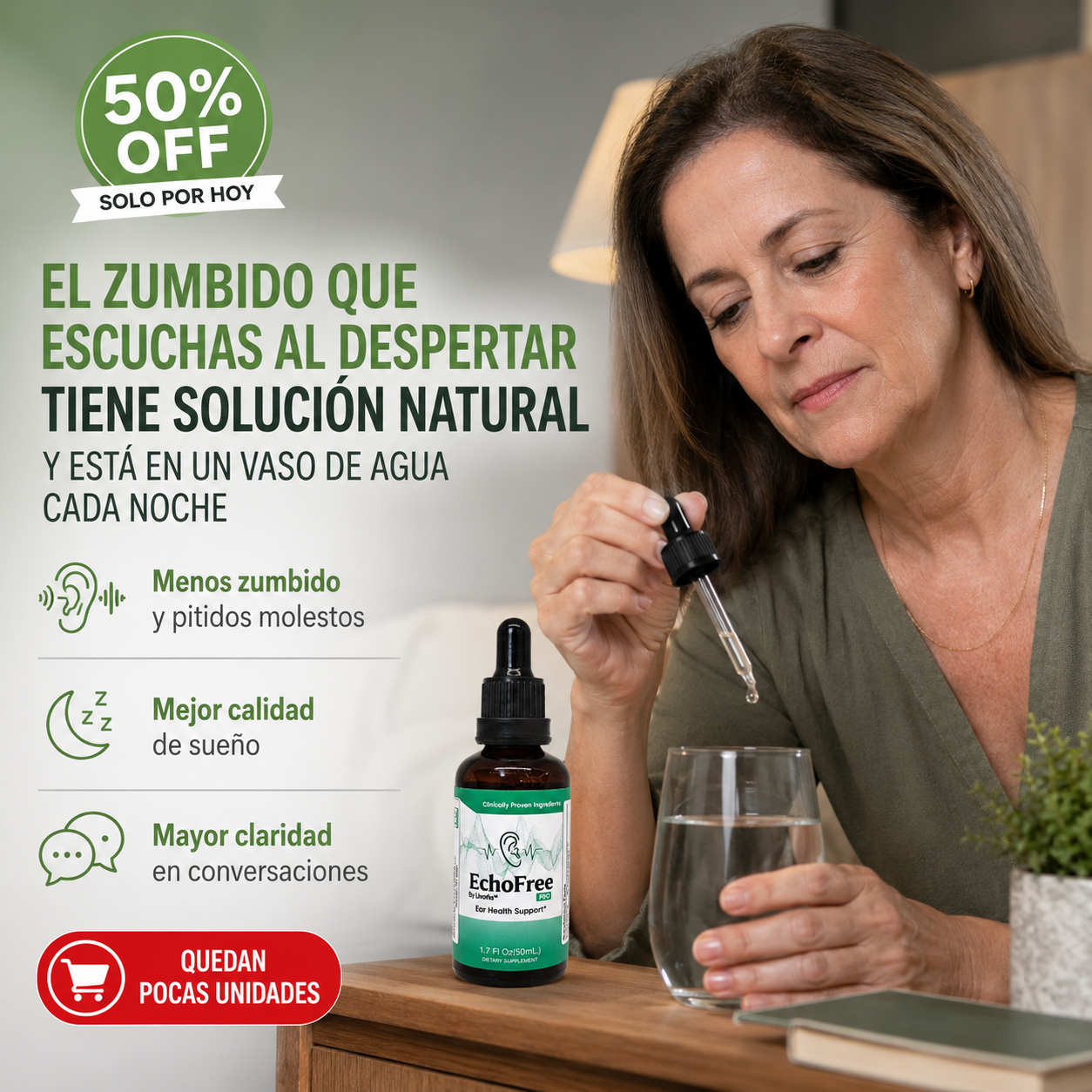 Echofree™ | Gotas para Aliviar los Zumbidos de tus Oidos 50 ml