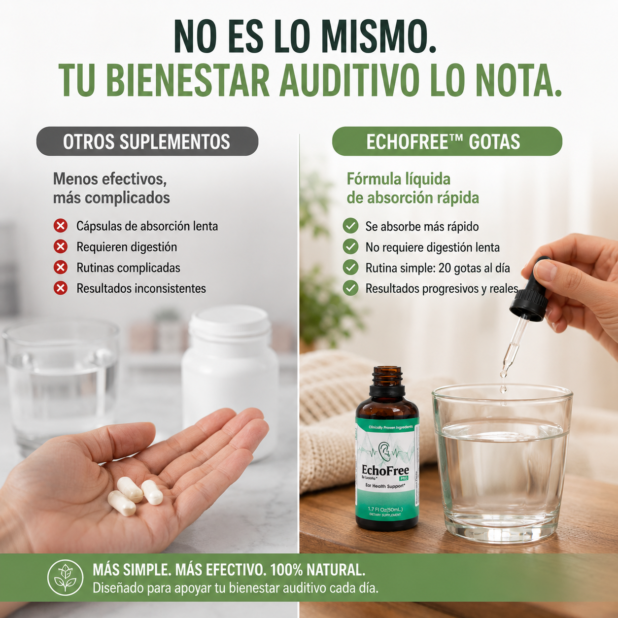 Echofree™ | Gotas para Aliviar los Zumbidos de tus Oidos 50 ml