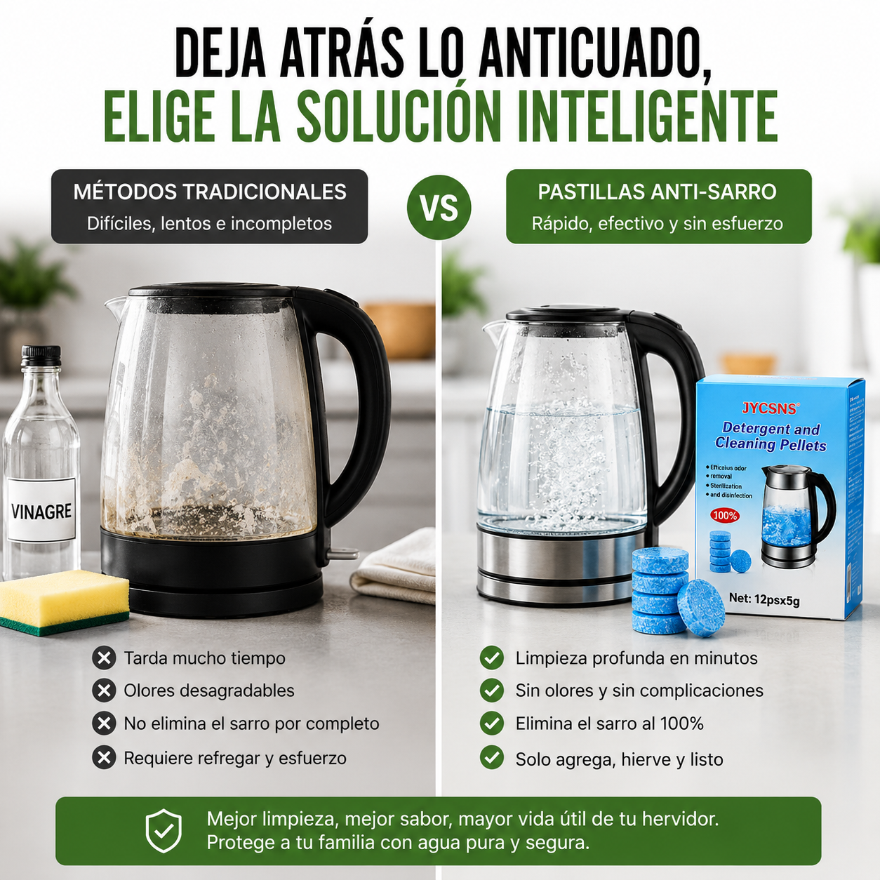 ByeSarro™ | Pack 2 Cajas de Pastillas Anti Sarro para Hervidores (24 unidades)