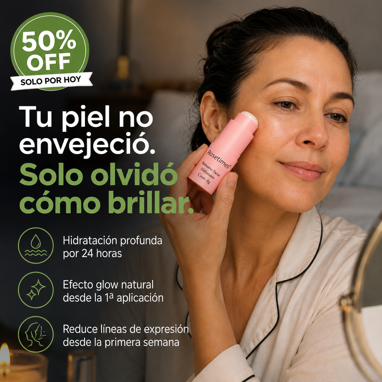 StickTimes ™- Bálsamo Facial Hidratante Antiarrugas 8 g