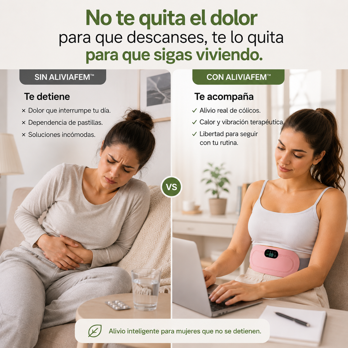 AliviaFem™ | Masajeador térmico que alivia tus dolores menstruales