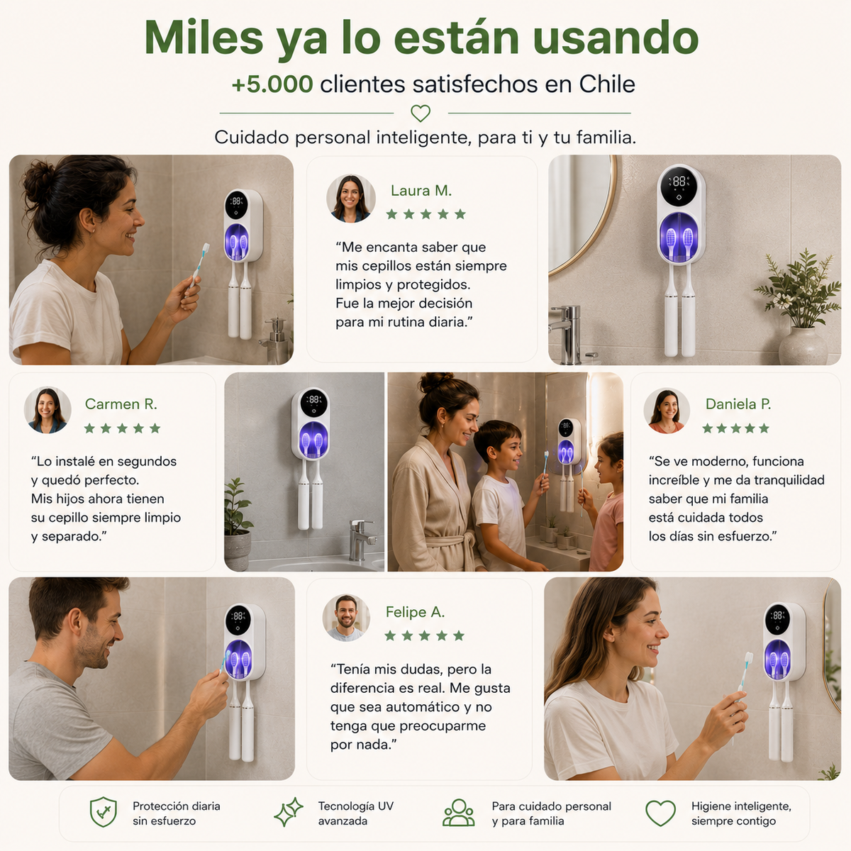 CleanBrush™ | Esterilizador inteligente