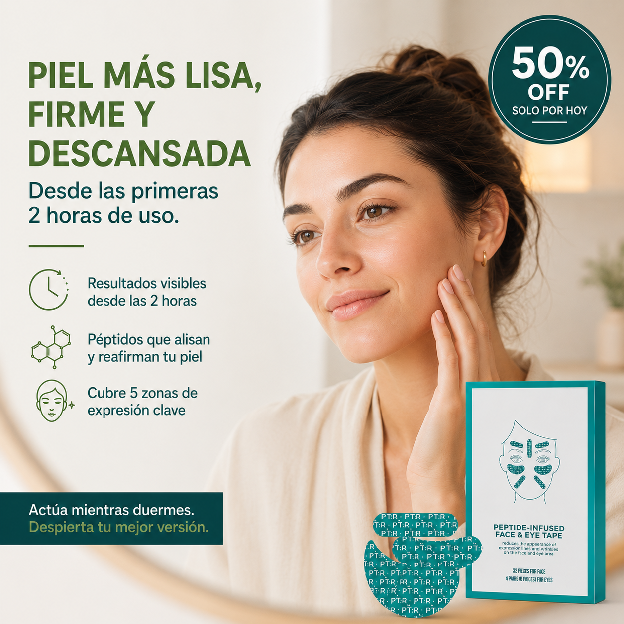 FacePatch™ | Cintas faciales con infusión de péptidos