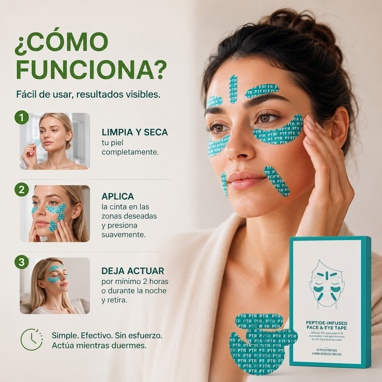 FacePatch™ | Cintas faciales con infusión de péptidos