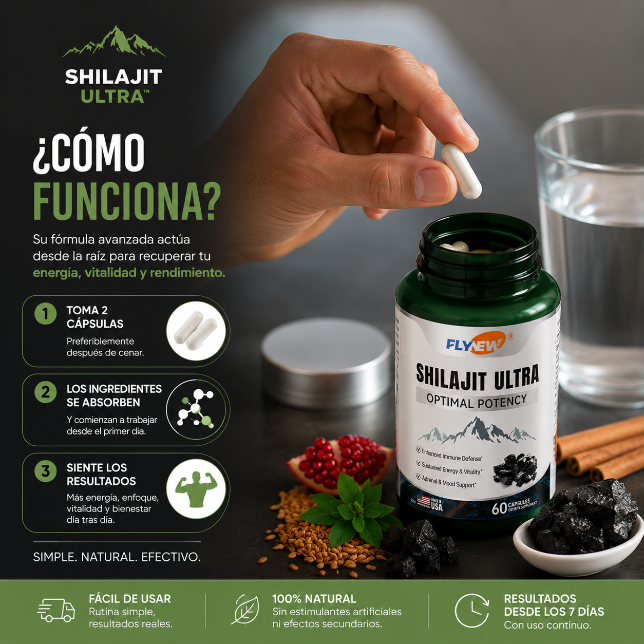 SHILAJIT ULTRA™ - ENERGÍA Y VITALIDAD 60 CAPSULAS