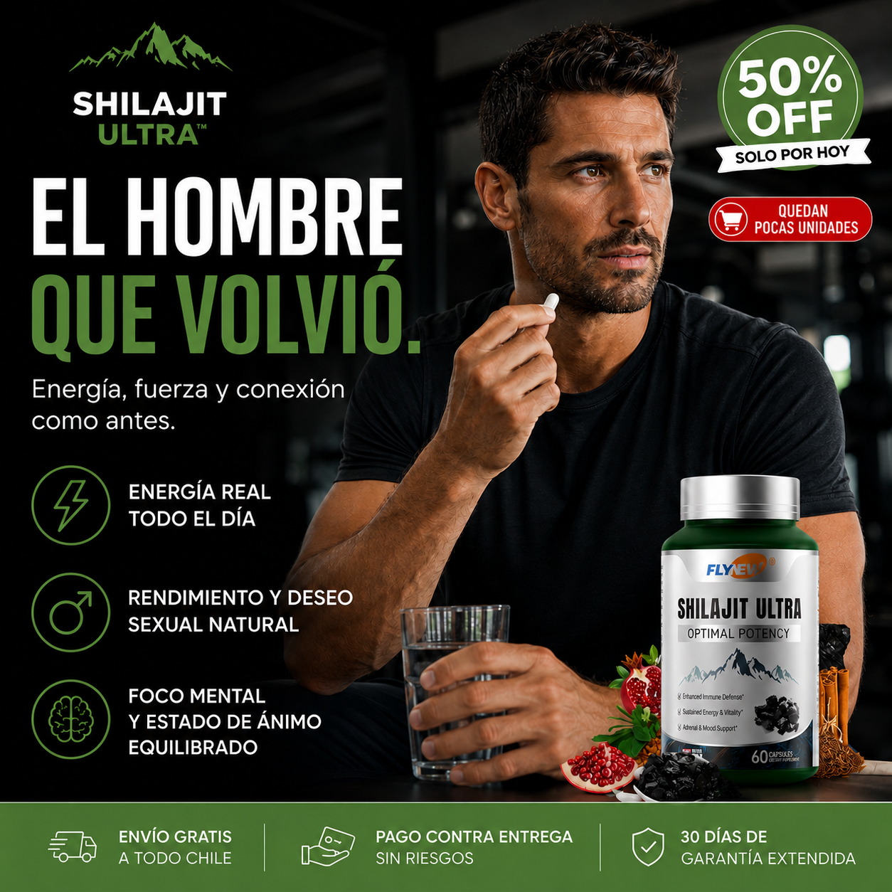 SHILAJIT ULTRA™ - ENERGÍA Y VITALIDAD 60 CAPSULAS