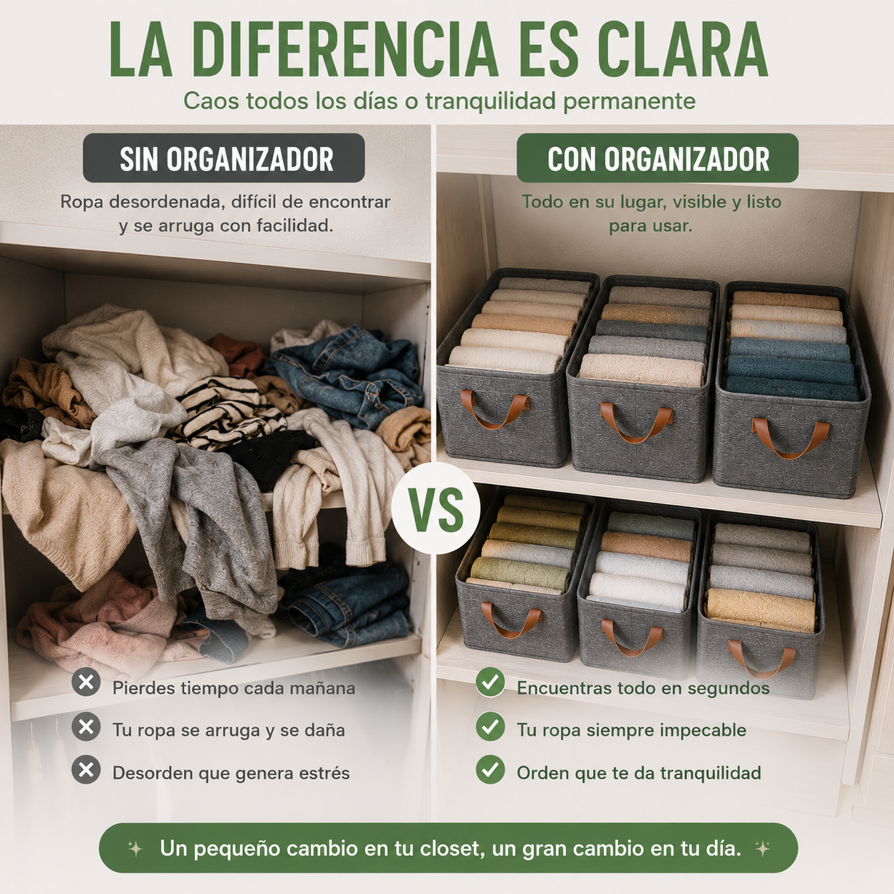 SmartBox ™ - Cajas Organizadoras Plegables 3 Unidades