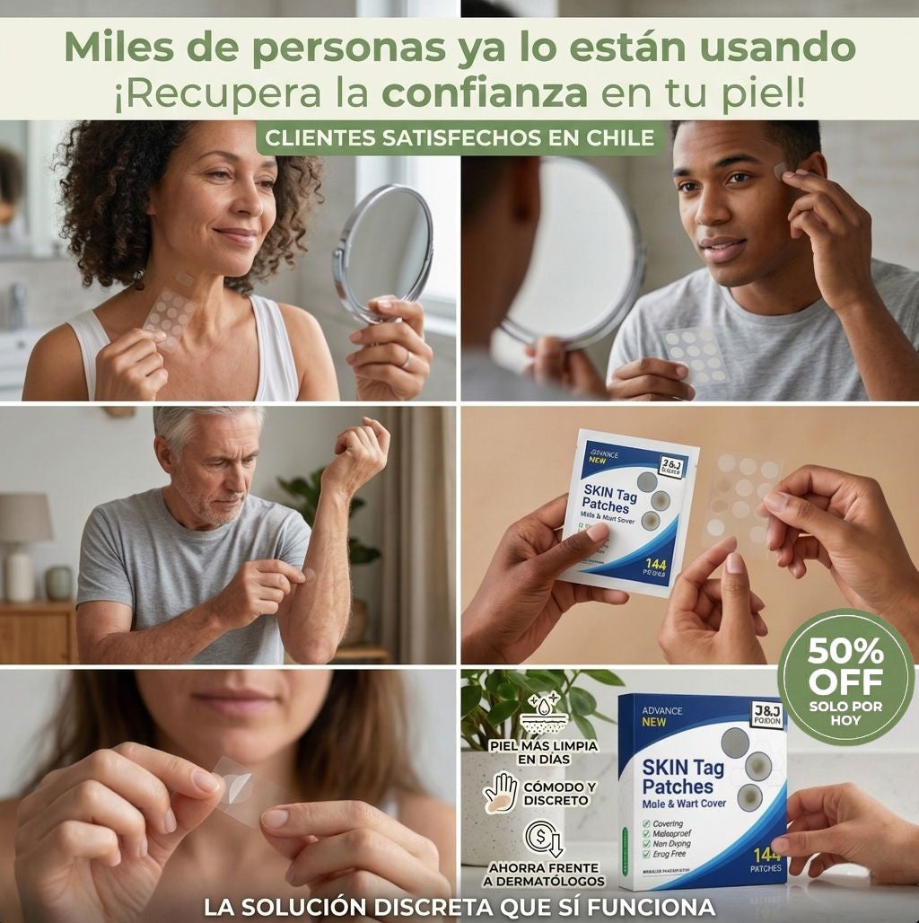 DermaClear™ - Parches removedores de verrugas - 144 Unidades